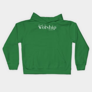 Made to worship (white letters) Kids Hoodie